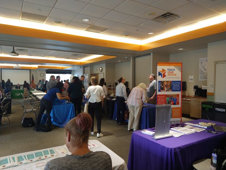 Attendees at the Programs Career Fair